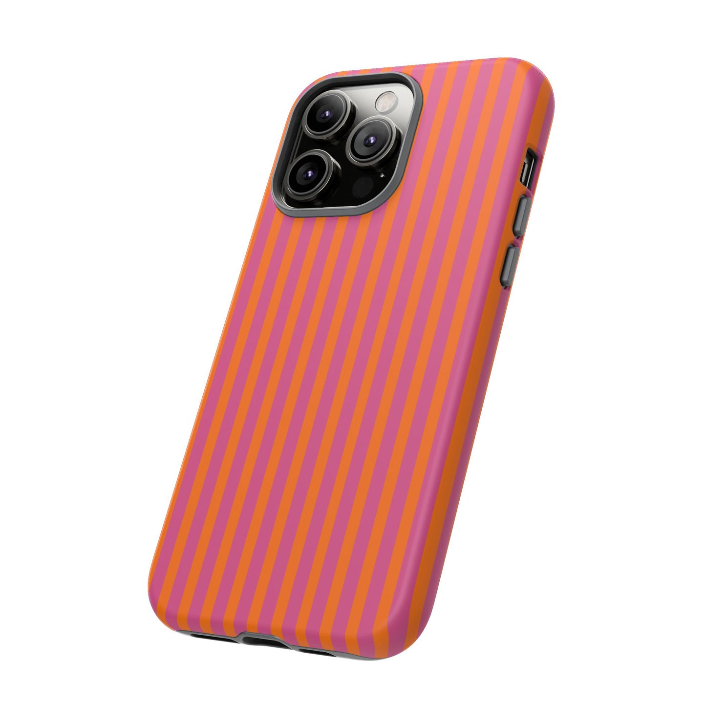 Orange Pink Striped Tough Phone Cases