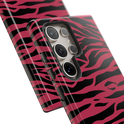 Magenta Wild Tiger Pattern Print Phone Case
