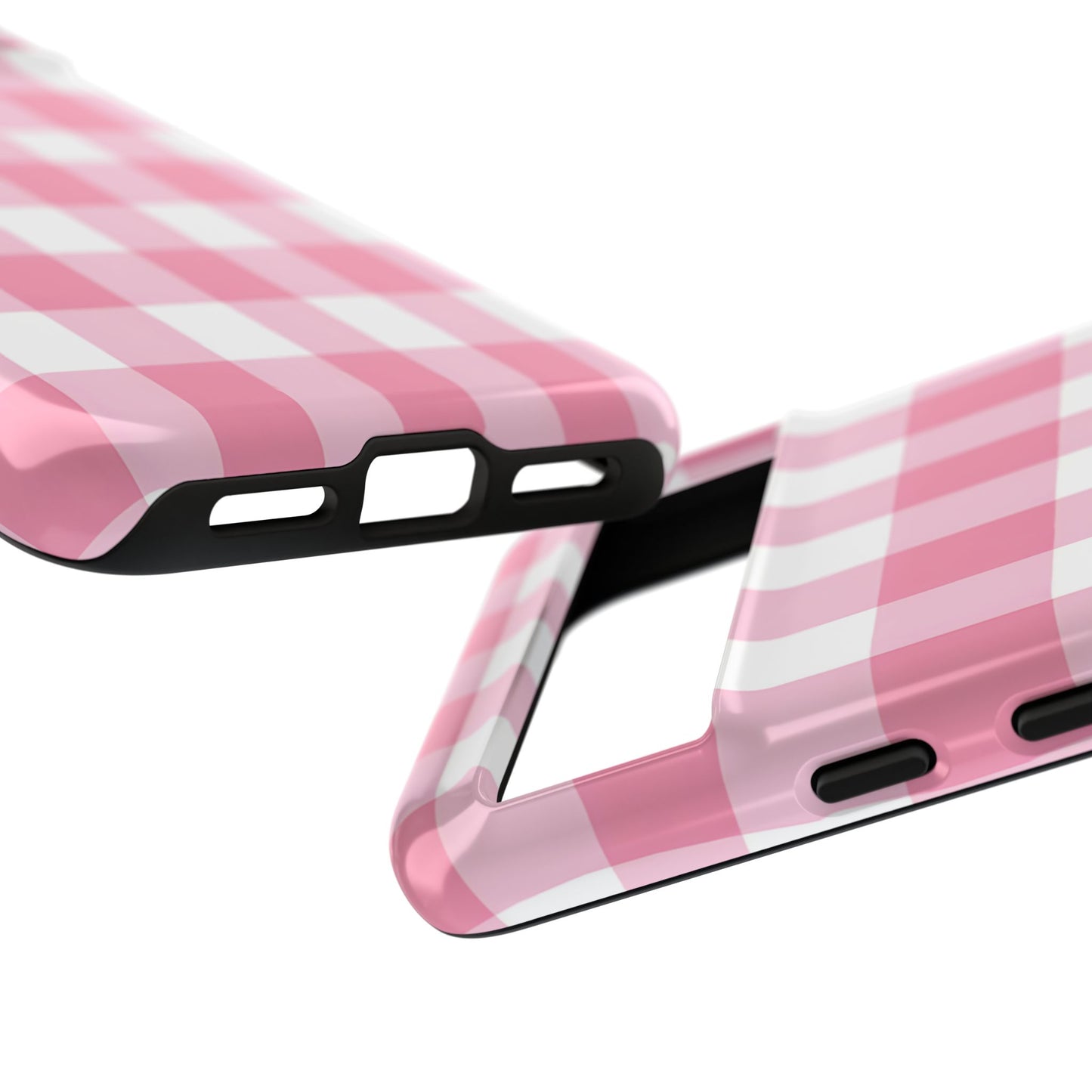 Pink Gingham Cute Phone Case Cover, for Fashion Lovers, Gift for Her, Stylish Tech Accessory, Perfect for Birthdays & Holidays