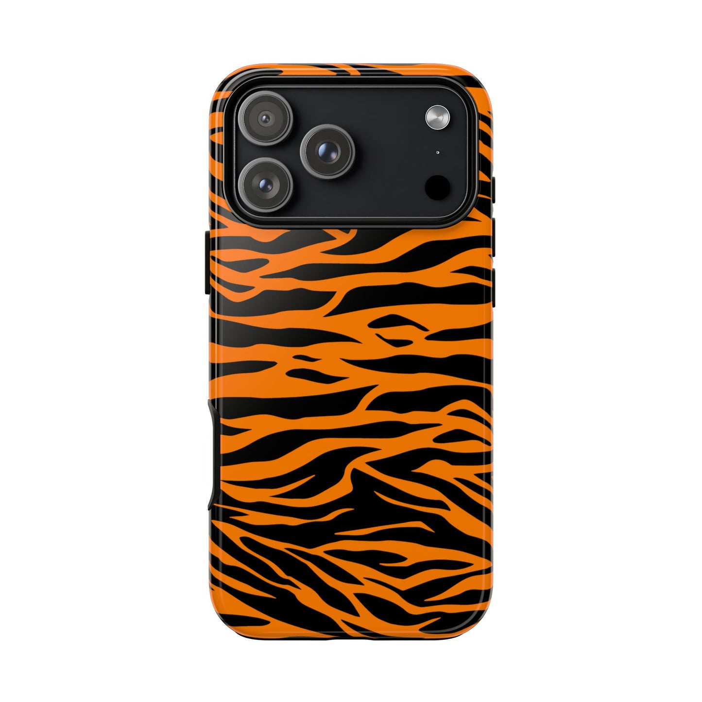 Orange Cute Wild Tiger Print Pattern Phone Case for iPhone Galaxy S and Pixel Phones