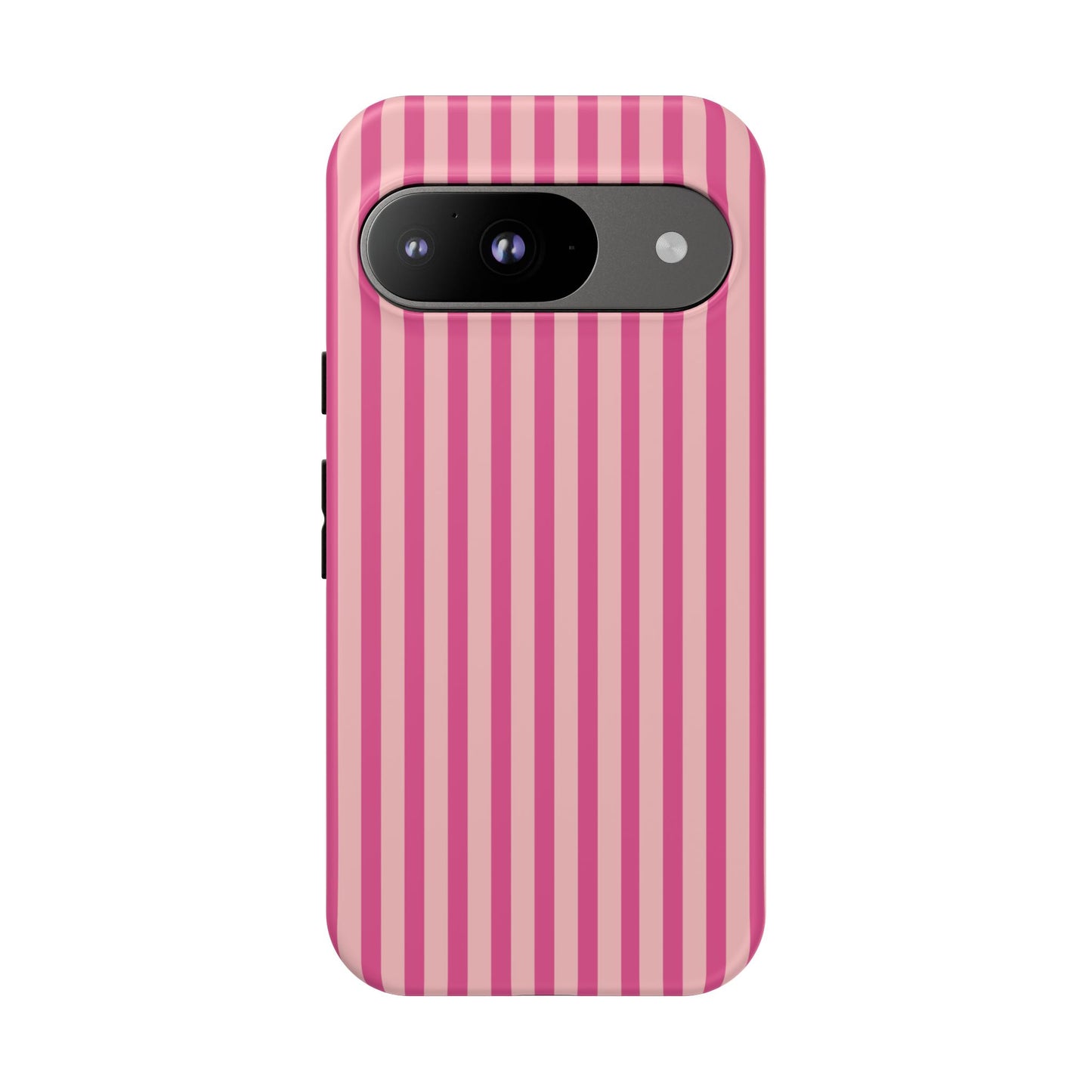 Pink Stripe Everyday Phone Case Cover, Protective Smartphone Cover, Trendy Accessories