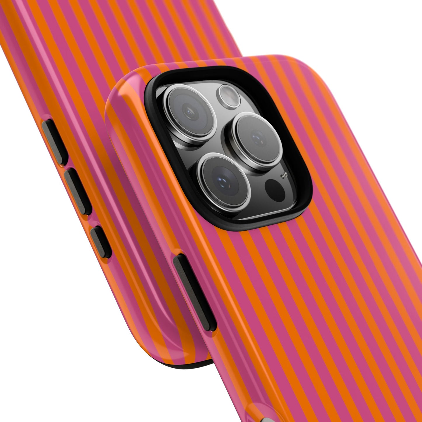Orange Pink Striped Tough Phone Cases