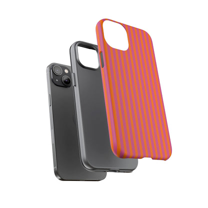 Orange Pink Striped Tough Phone Cases