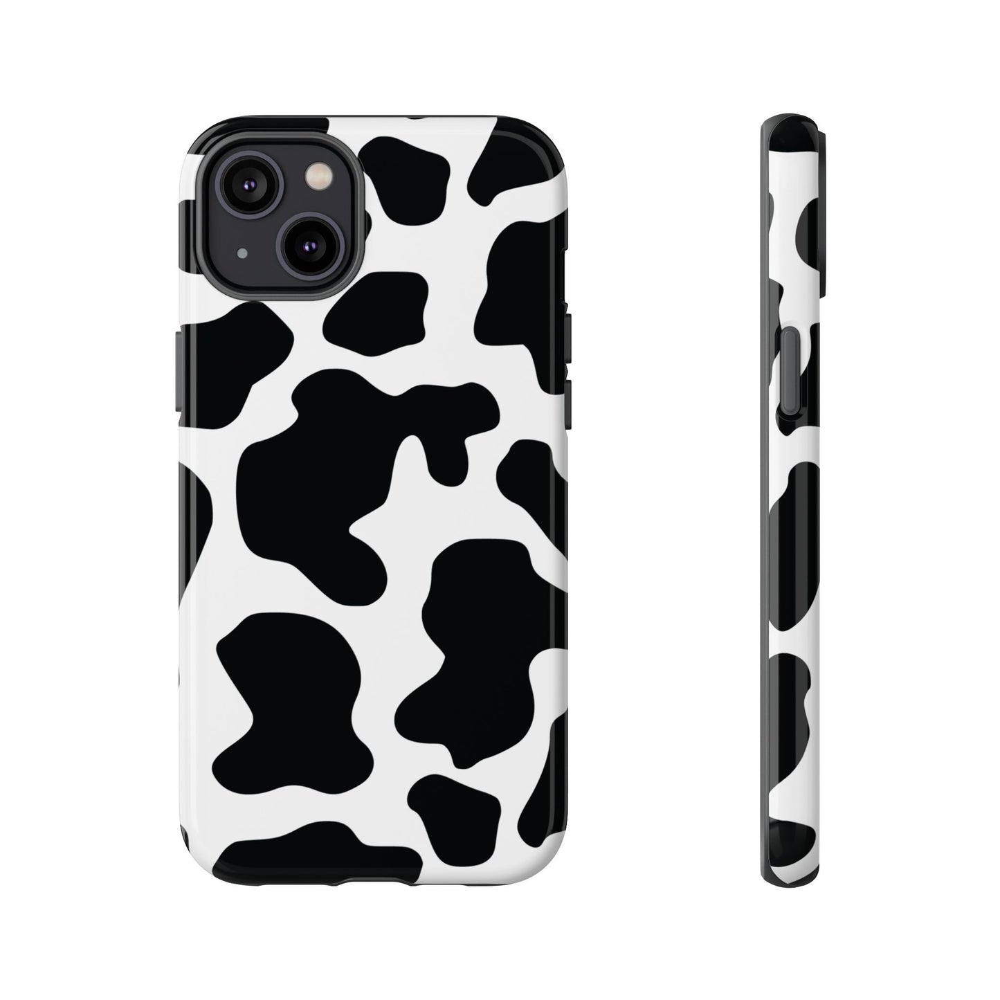 Black Cow Print Phone Case Cover for  iPhone, Samsung, Google Phones