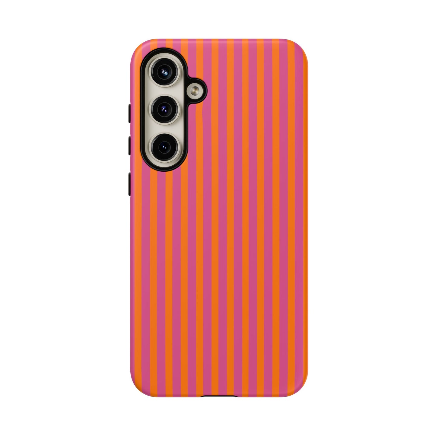 Orange Pink Striped Tough Phone Cases