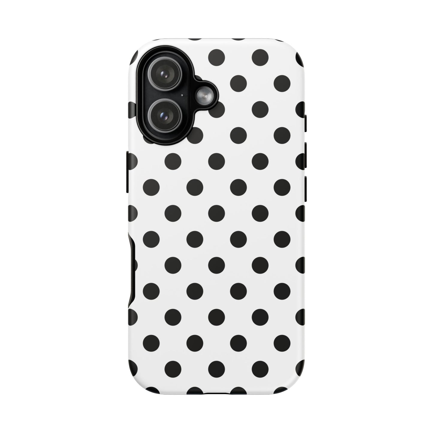 Black White Polka Dot Phone Case Cover  iPhone, Samsung Galaxy S25, Google Pixel 7