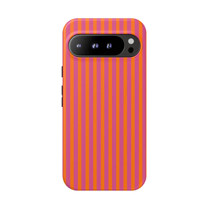 Orange Pink Striped Tough Phone Cases