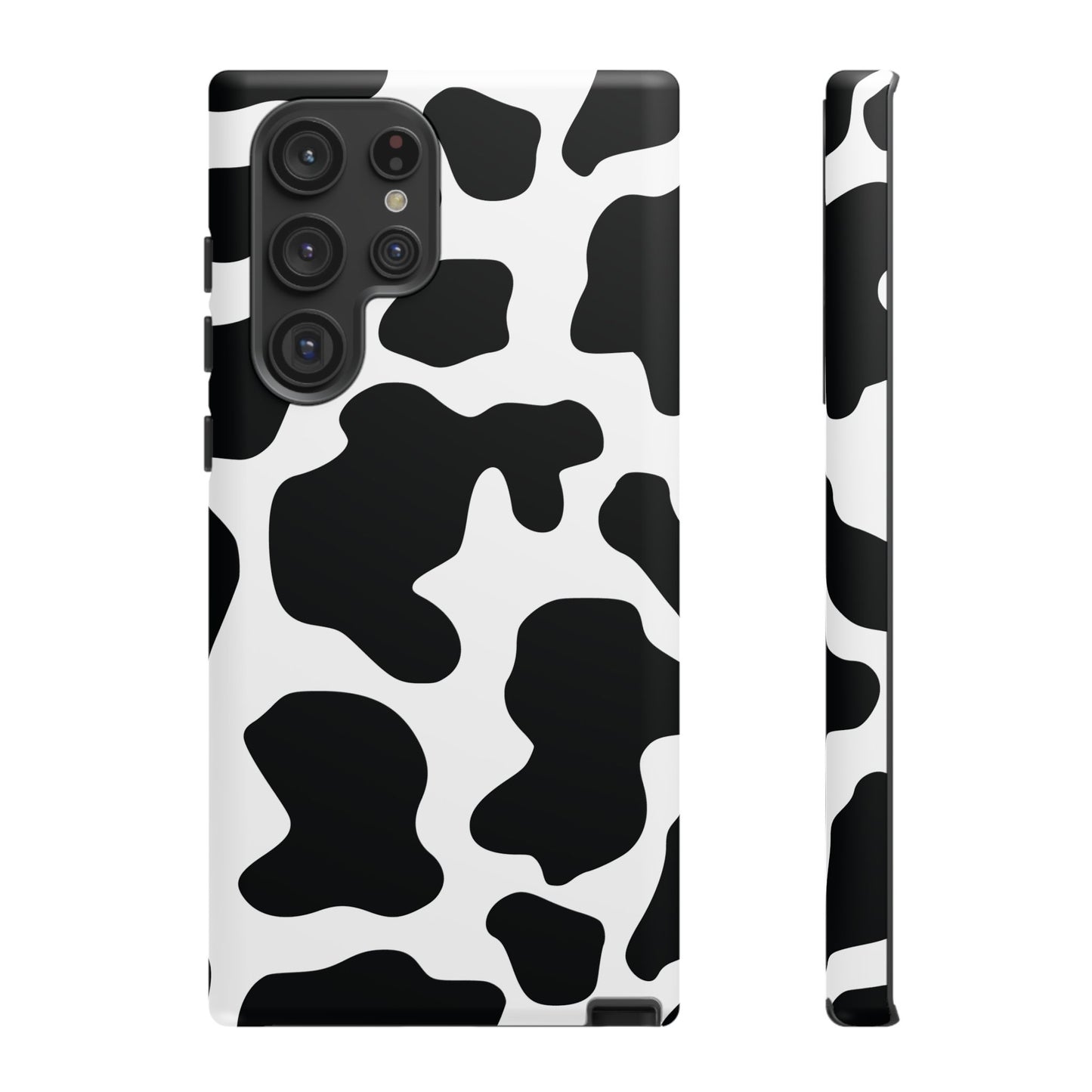 Black Cow Print Phone Case Cover for  iPhone, Samsung, Google Phones