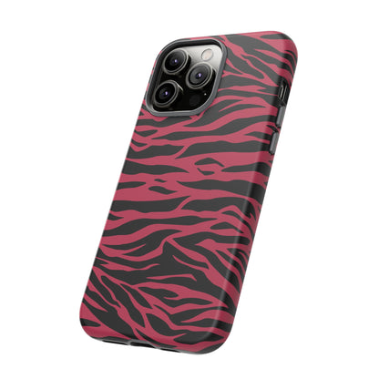 Magenta Wild Tiger Pattern Print Phone Case
