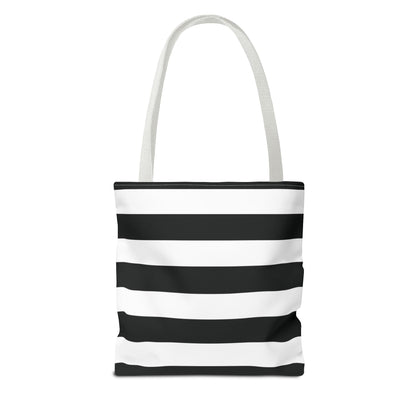 Black and White Shoulder Tote Bag, Stylish Grocery Bag, Chic Beach Tote, Fashionable
