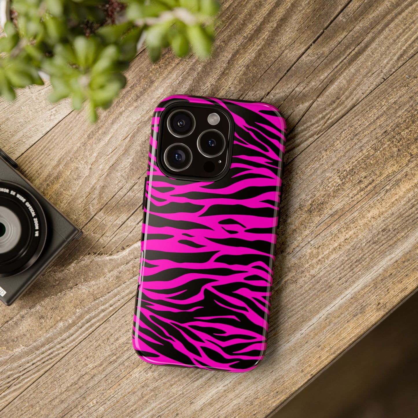 Pink Tiger Print tough phone case