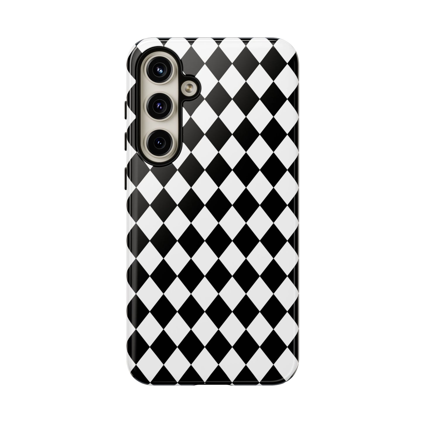 White and Black Dimond Tough phone Case Cover | iPhone | Google | Samsung