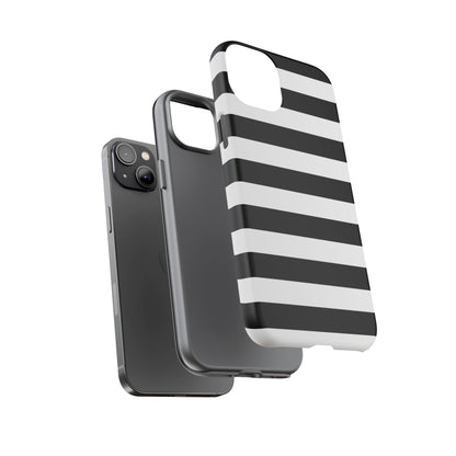 Black White Stripe  Phone Case for iPhone, Samsung S, Google Pixel Phones