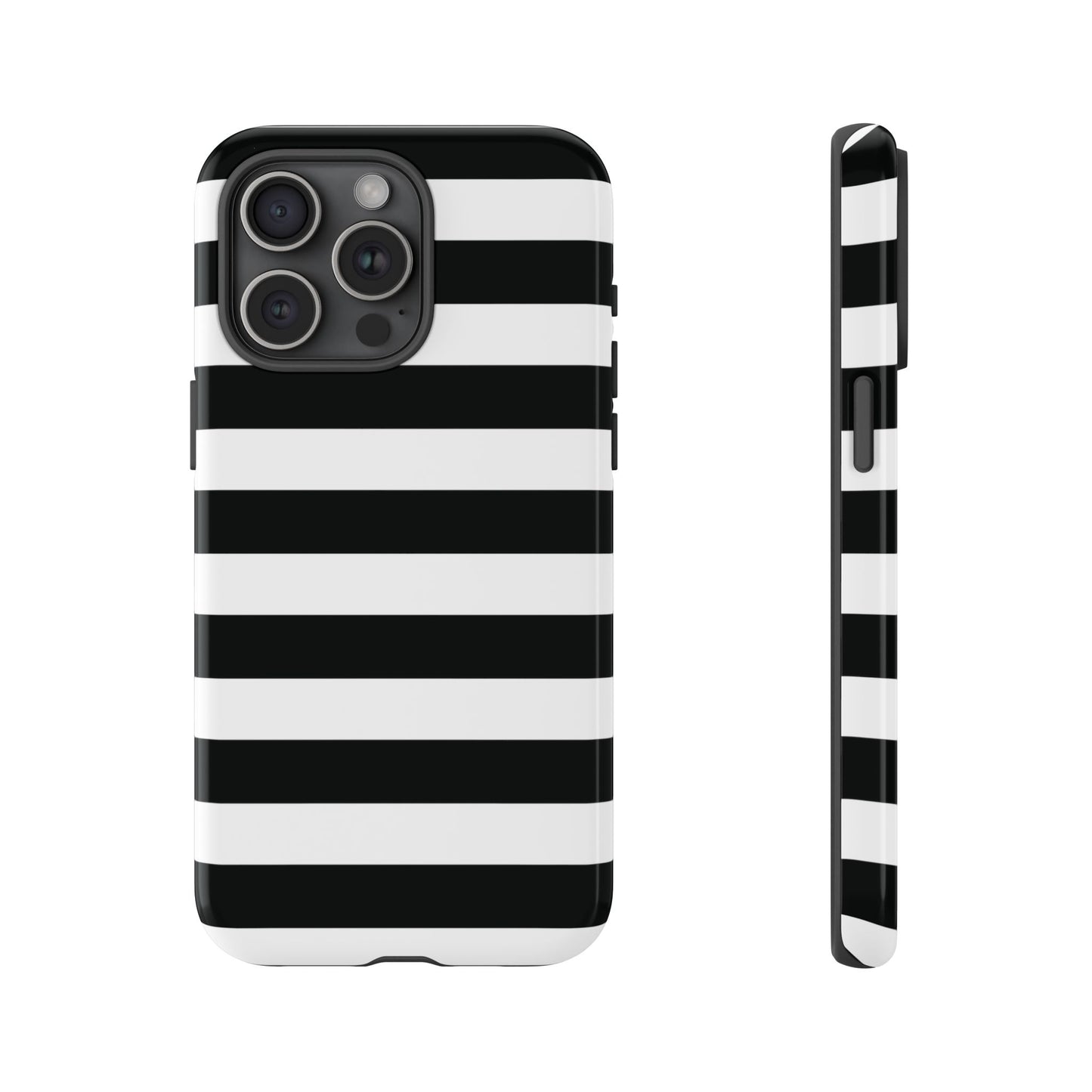 Black White Stripe  Phone Case for iPhone, Samsung S, Google Pixel Phones