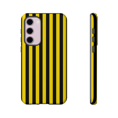 Yellow & Black Stripe Tough Case Phone Case for iPhone, Samsung, Google Mobile phones