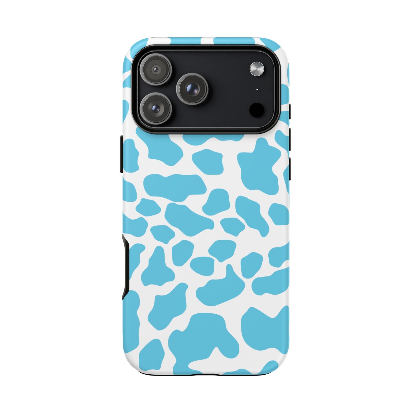 Blue White Cow Print Phone Case Cover