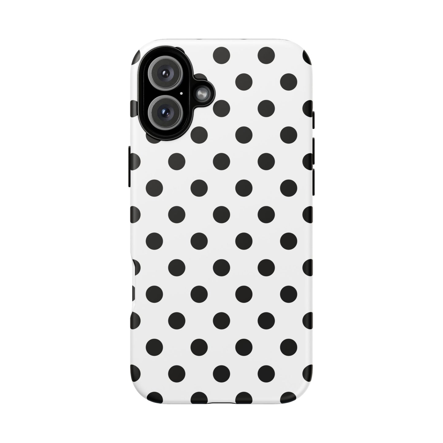 Black White Polka Dot Phone Case Cover  iPhone, Samsung Galaxy S25, Google Pixel 7