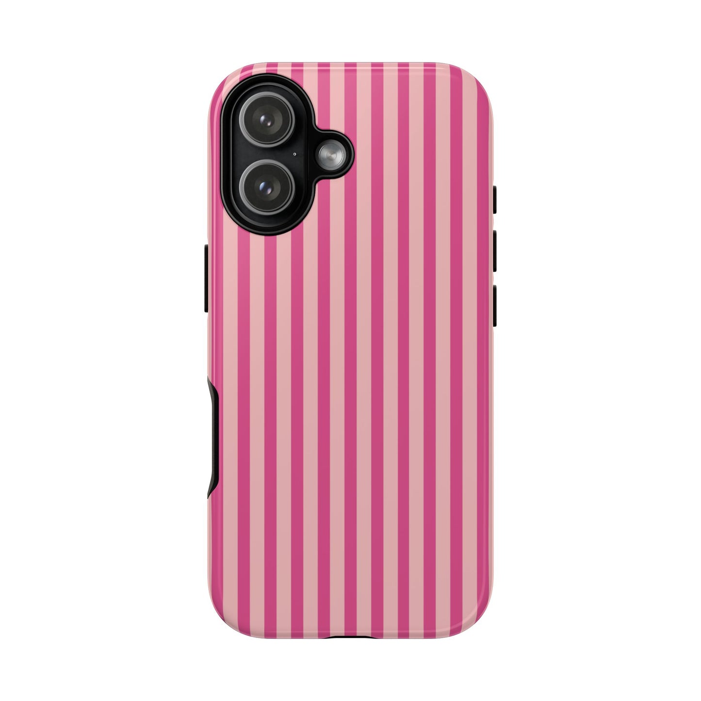 Pink Stripe Everyday Phone Case Cover, Protective Smartphone Cover, Trendy Accessories