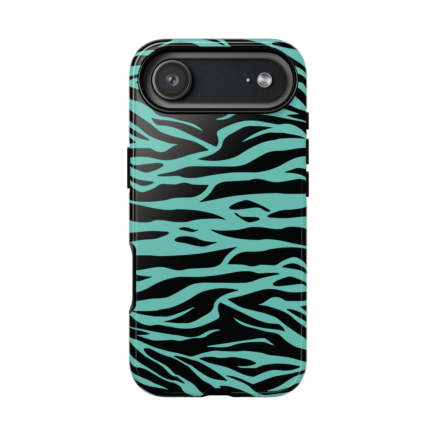 Cute Green Wild Tiger Print Pattern Phone Case for iPhone Galaxy S models and google pixel phones