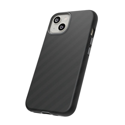 Phone Case, Black Diagonal Pattern Tough Gloss Finish Protective Cover, iPhone, Samsung, Google Pixel, Unique Geometric Design, Gift