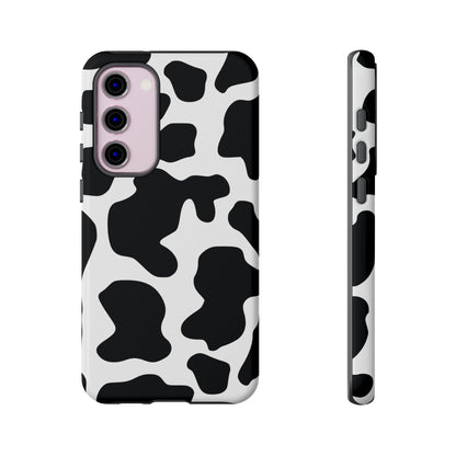 Black Cow Print Phone Case Cover for  iPhone, Samsung, Google Phones