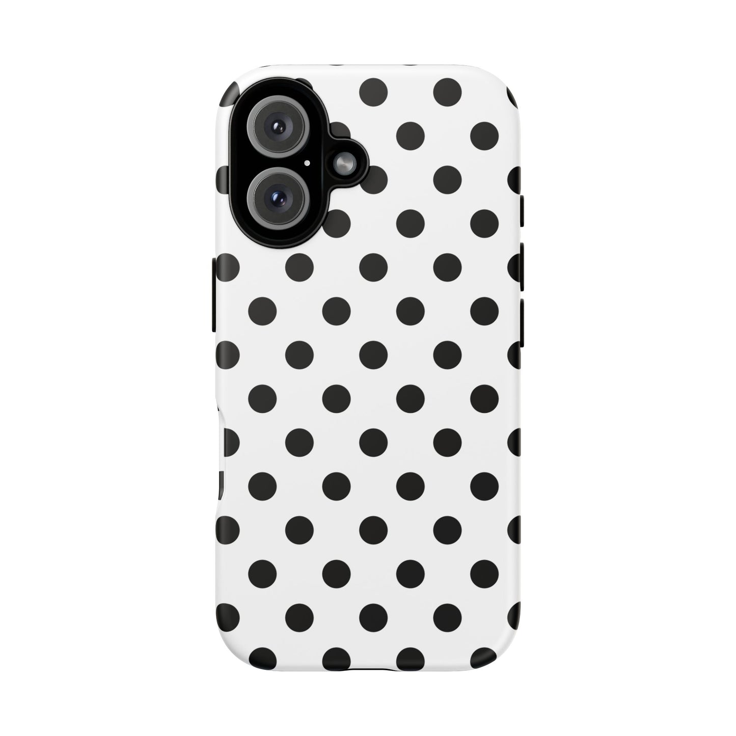 Black White Polka Dot Phone Case Cover  iPhone, Samsung Galaxy S25, Google Pixel 7