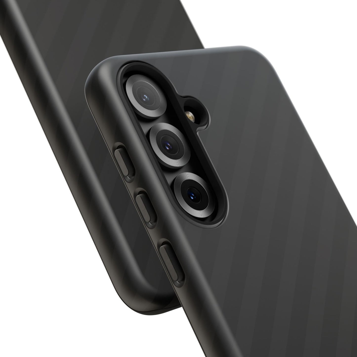 Phone Case, Black Diagonal Pattern Tough Gloss Finish Protective Cover, iPhone, Samsung, Google Pixel, Unique Geometric Design, Gift