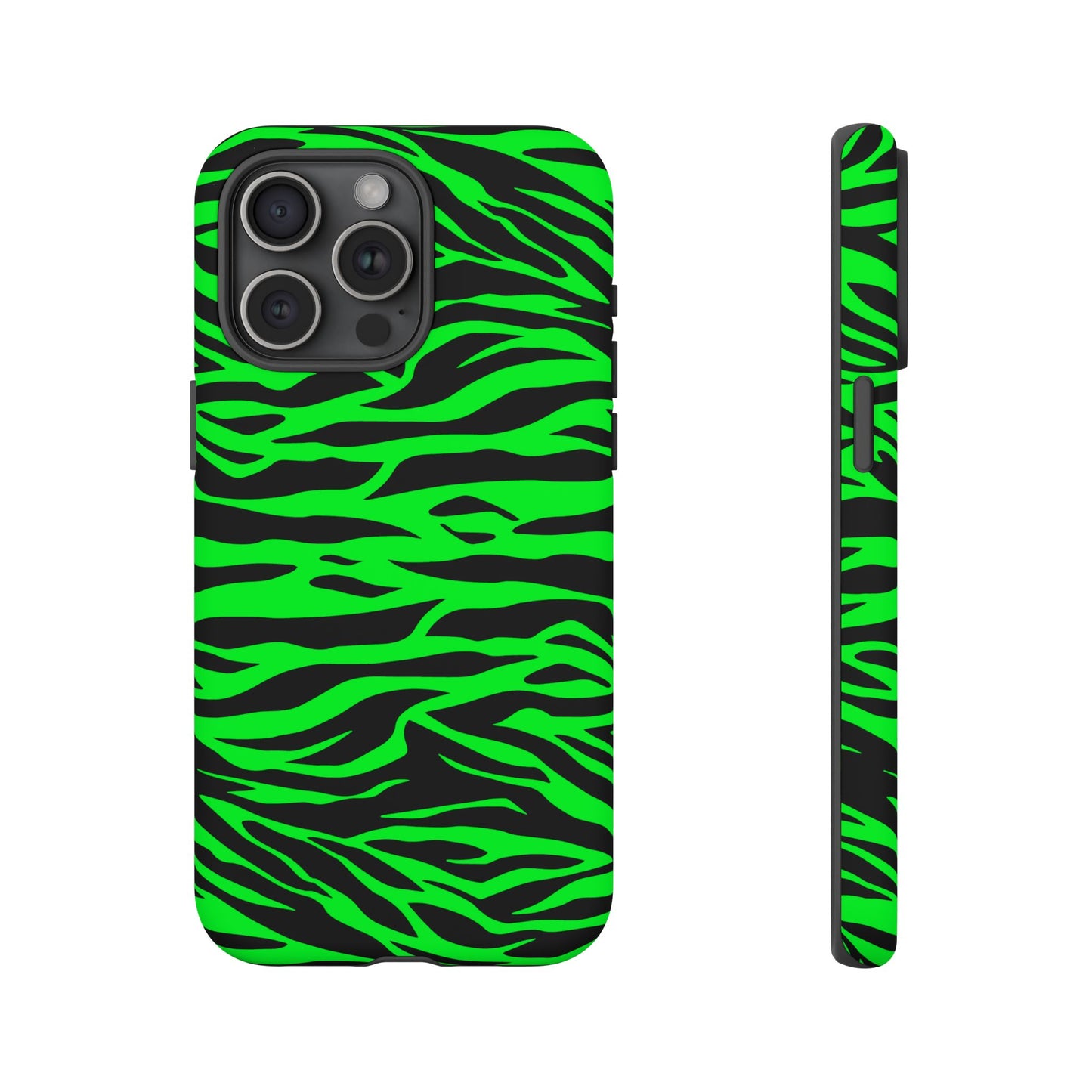 Green Wild Print Tiger Pattern Phone Case for iPhone, Galaxy S and Pixel Phones