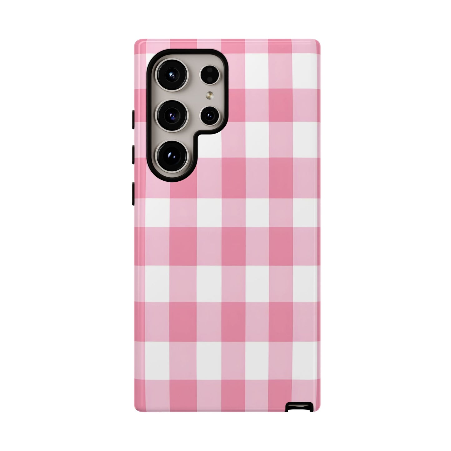 Pink Gingham Cute Phone Case Cover, for Fashion Lovers, Gift for Her, Stylish Tech Accessory, Perfect for Birthdays & Holidays