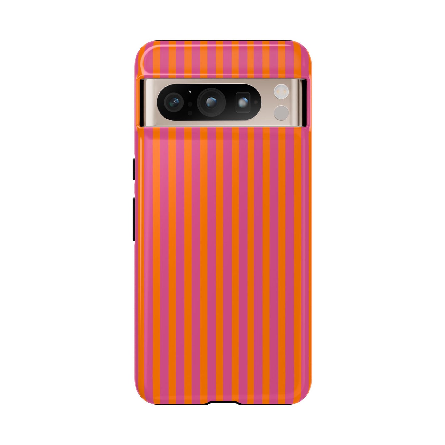 Orange Pink Striped Tough Phone Cases
