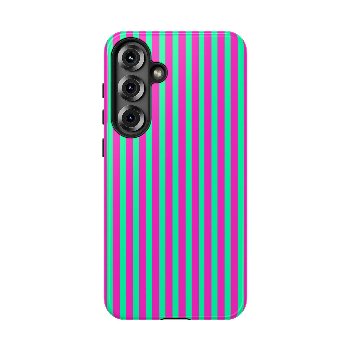 Green Pink Striped Phone Case Cover