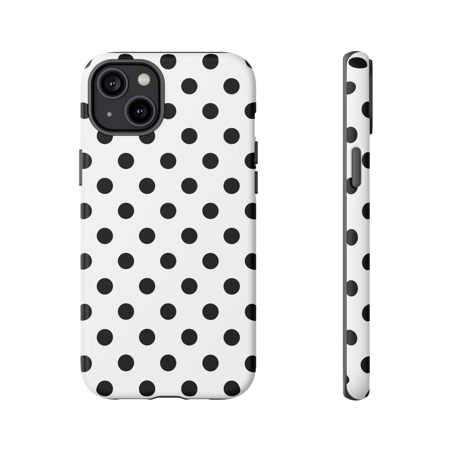 Black White Polka Dot Phone Case Cover  iPhone, Samsung Galaxy S25, Google Pixel 7