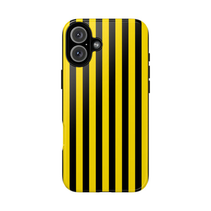 Yellow & Black Stripe Tough Case Phone Case for iPhone, Samsung, Google Mobile phones