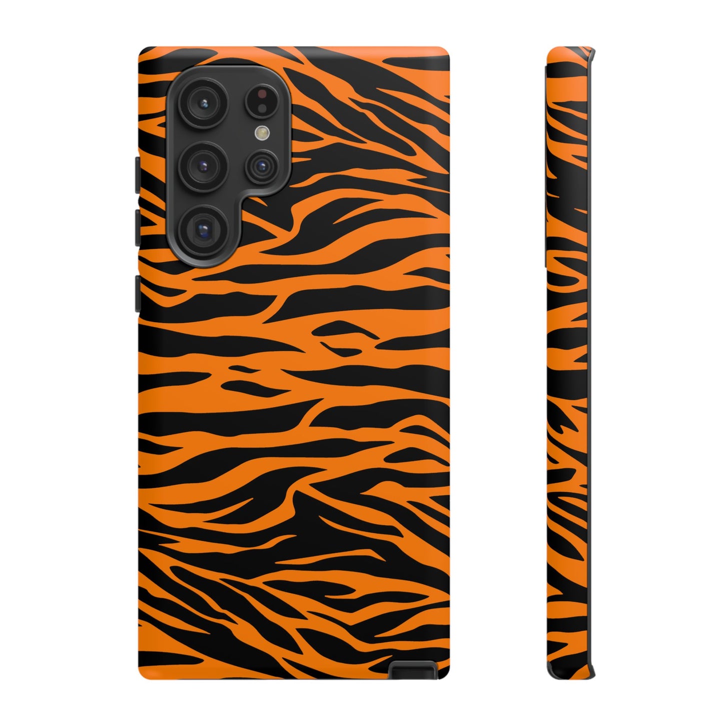 Orange Cute Wild Tiger Print Pattern Phone Case for iPhone Galaxy S and Pixel Phones