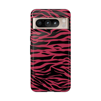 Magenta Wild Tiger Pattern Print Phone Case