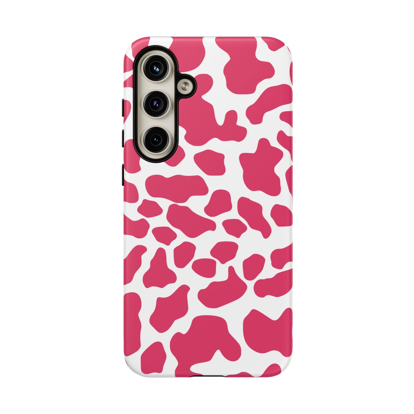 Pink Cow Print Phone Case Cover for iPhone, Samsung, Google smart phones