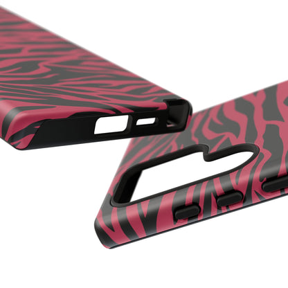 Magenta Wild Tiger Pattern Print Phone Case