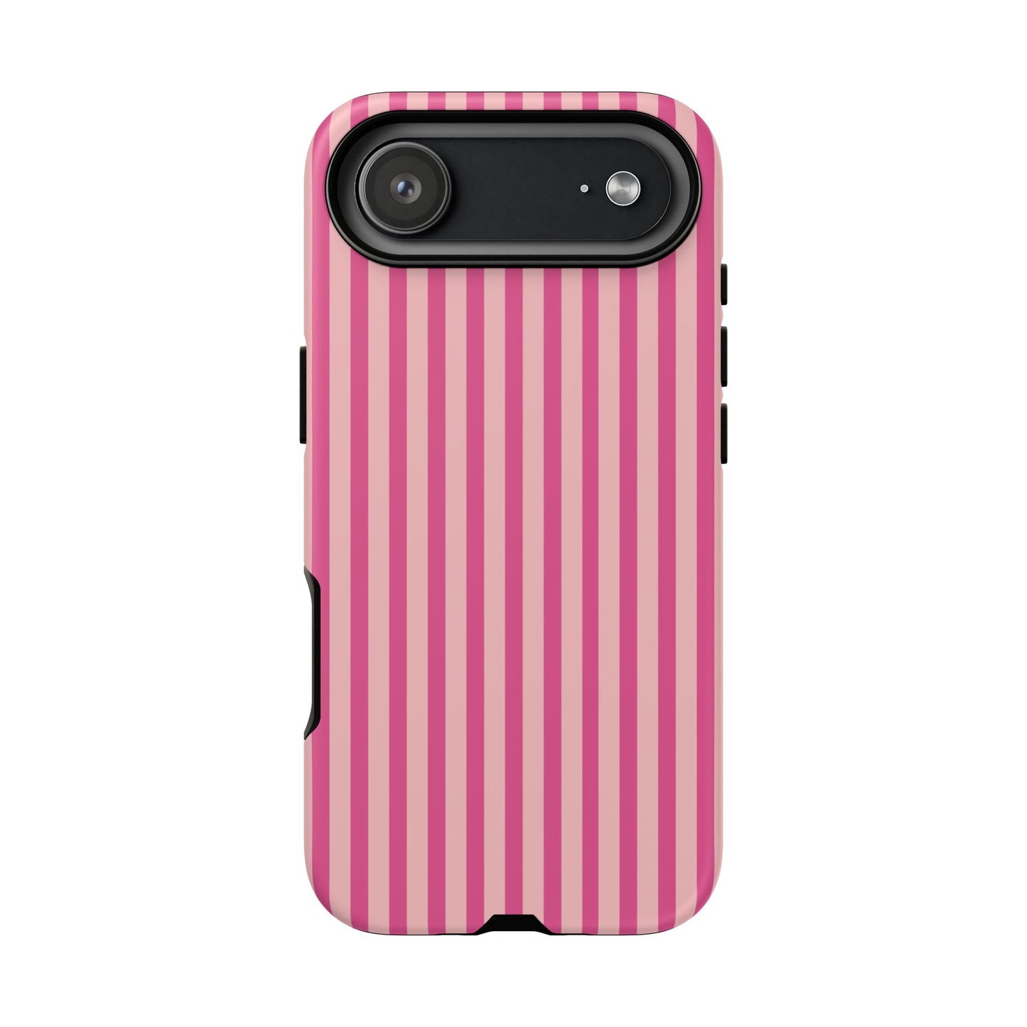 Pink Stripe Everyday Phone Case Cover, Protective Smartphone Cover, Trendy Accessories