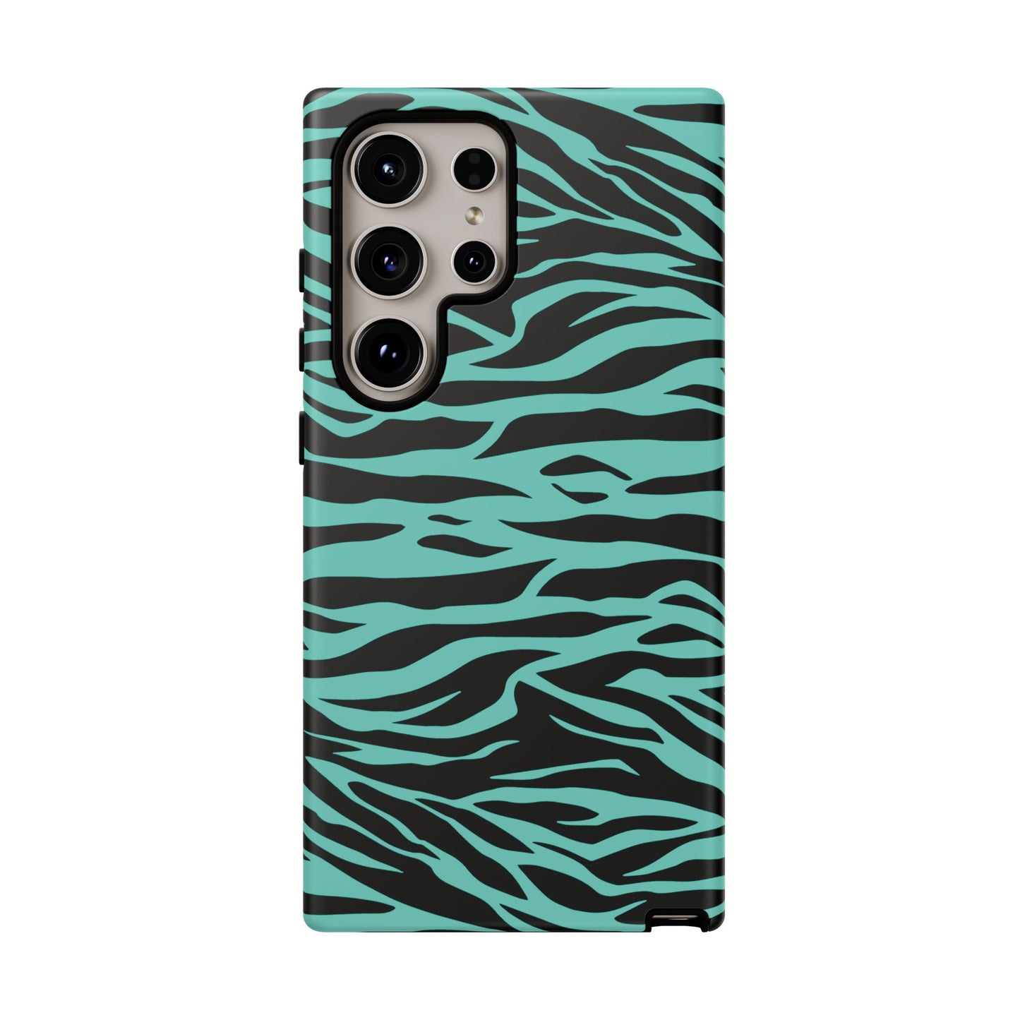 Cute Green Wild Tiger Print Pattern Phone Case for iPhone Galaxy S models and google pixel phones
