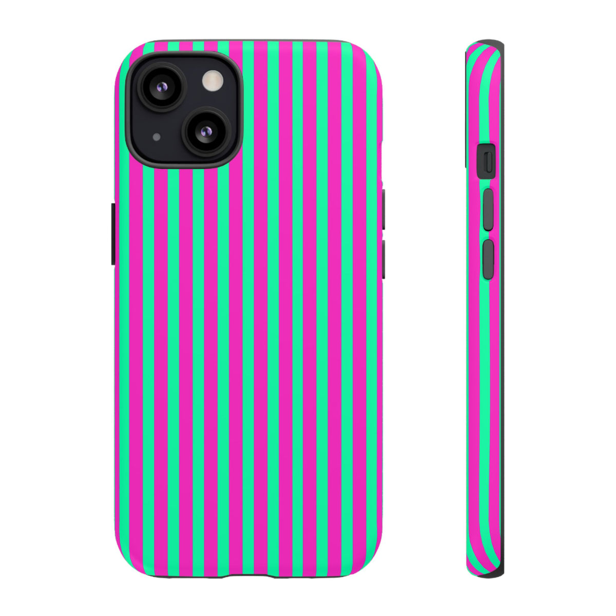Green Pink Striped Phone Case Cover