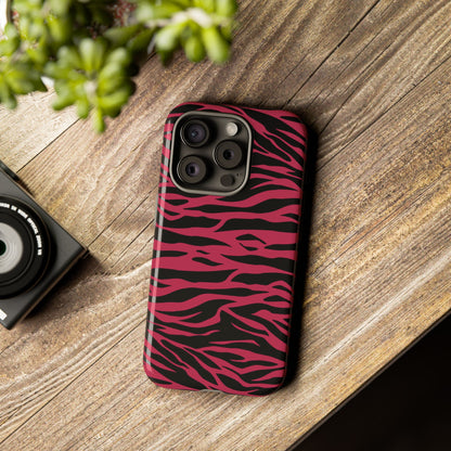 Magenta Wild Tiger Pattern Print Phone Case