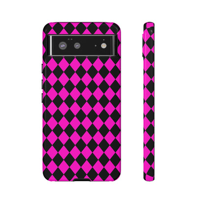 Pink Black Dimond Phone Case Cover iPhone | Google S24 | Samsung Pixel 7