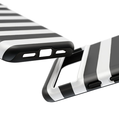 Black White Stripe  Phone Case for iPhone, Samsung S, Google Pixel Phones