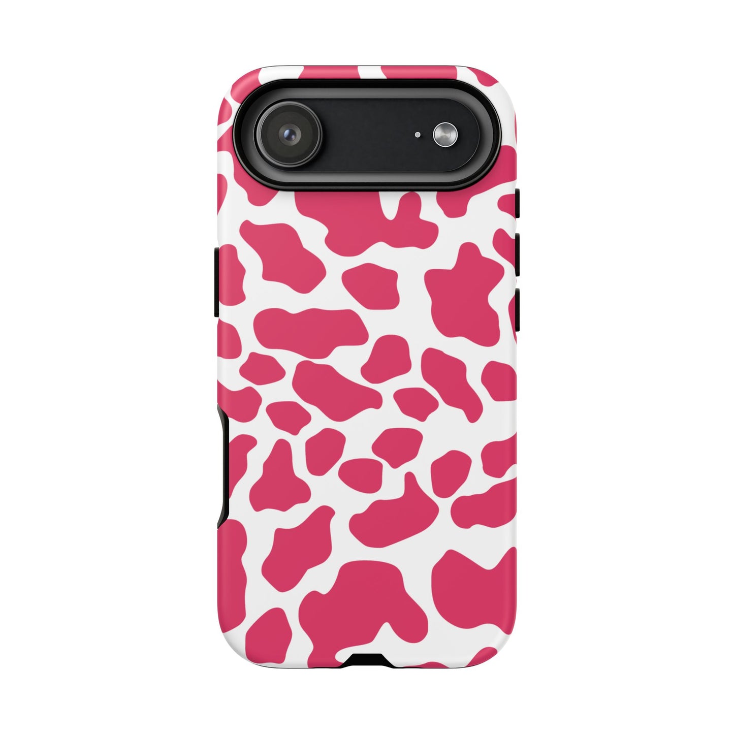 Pink Cow Print Phone Case Cover for iPhone, Samsung, Google smart phones