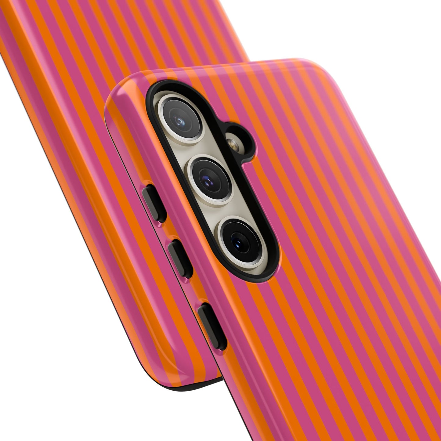 Orange Pink Striped Tough Phone Cases