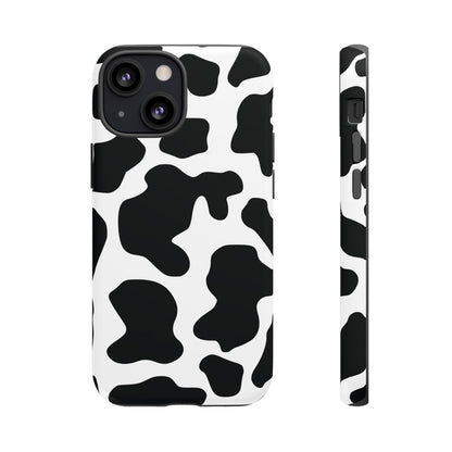 Black Cow Print Phone Case Cover for  iPhone, Samsung, Google Phones