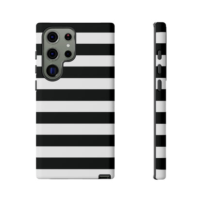 Black White Stripe  Phone Case for iPhone, Samsung S, Google Pixel Phones