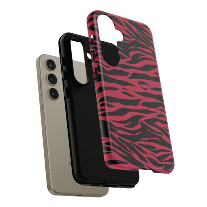 Magenta Wild Tiger Pattern Print Phone Case