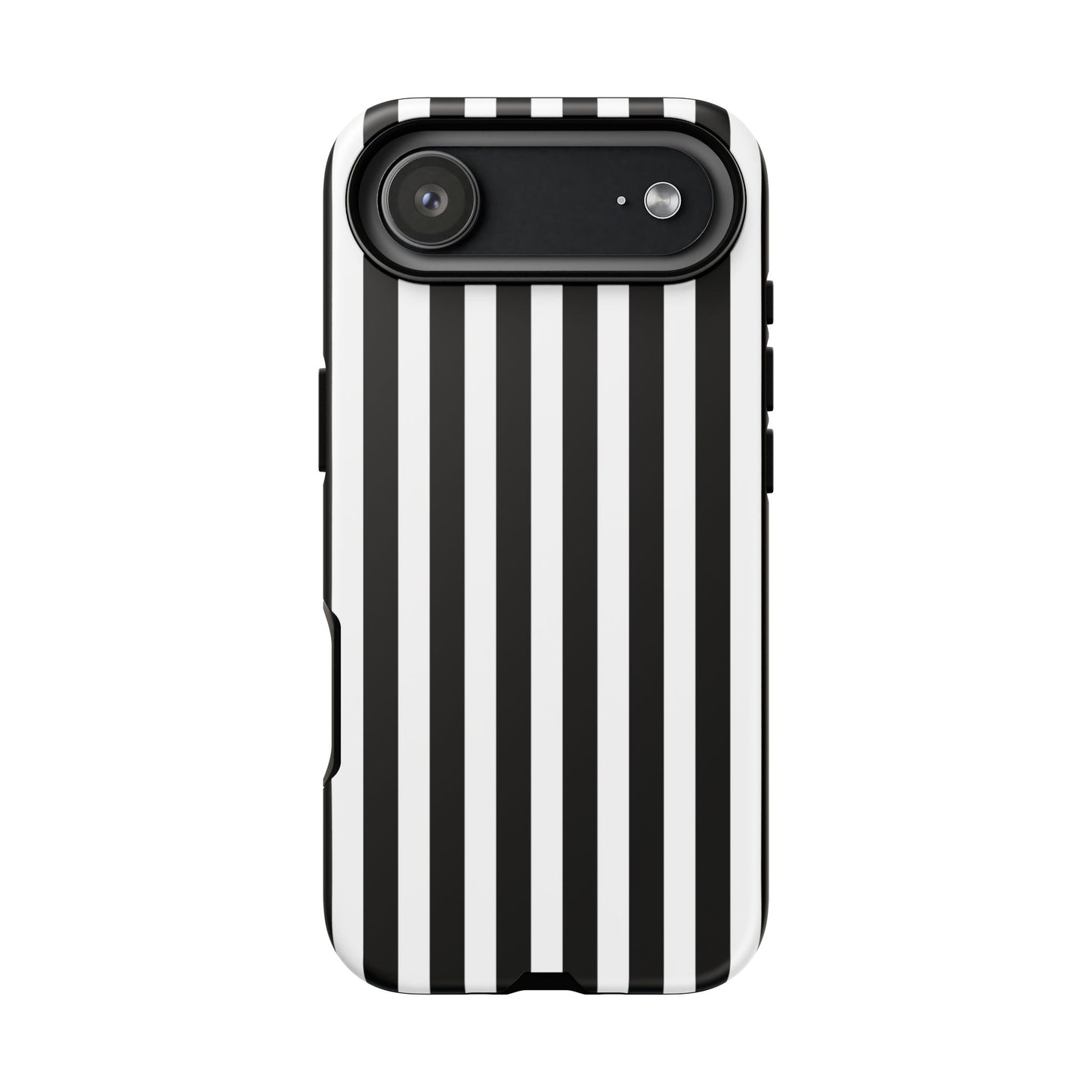 Black White Horizontal Stripe Phone Case Cover, iPhone, Samsung Galaxy S24, and Google Pixel Phones