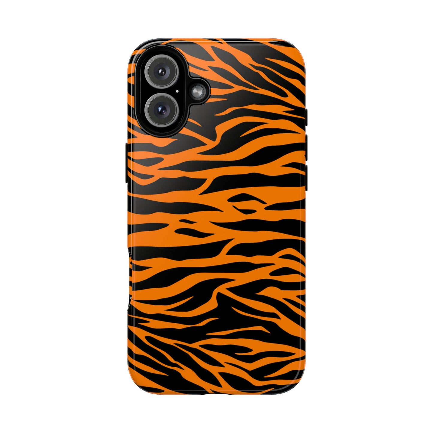 Orange Cute Wild Tiger Print Pattern Phone Case for iPhone Galaxy S and Pixel Phones